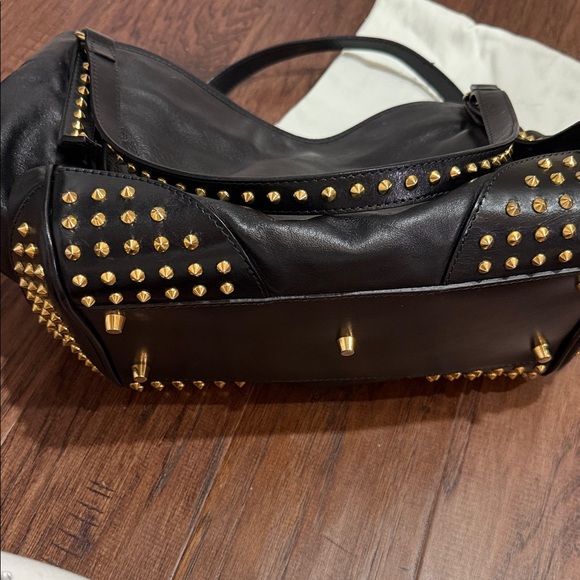Burberry Black and Gold Studded Shoulder Bag - Picture 5 of 6